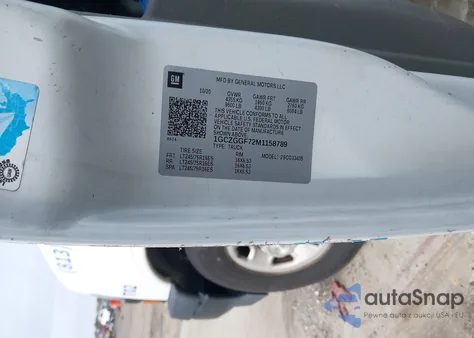 2021 Chevrolet Express Cargo Rwd 3500 Regular Wheelbase Wt из США, поврежденный, VIN 1GCZGGF72M1158789